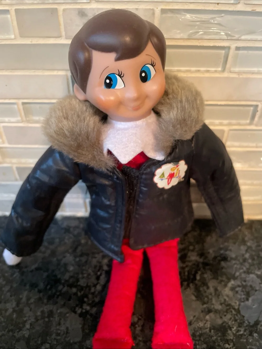 2007 Elf On The Shelf Boy Blue Eyes Brown Hair Original